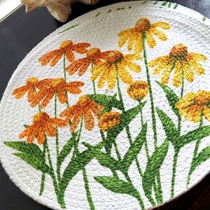 Martha Stewart Set of Four Cotton Woven Floral Placemats